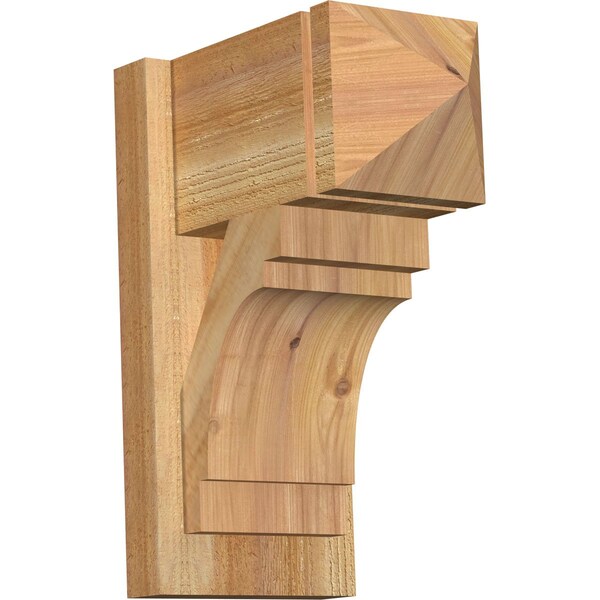 Ekena Millwork Merced Arts & Crafts Rough Sawn Outlooker, Western Red Cedar, 8"W x 14"D x 18"H OUT08X14X18MRC03RWR - main